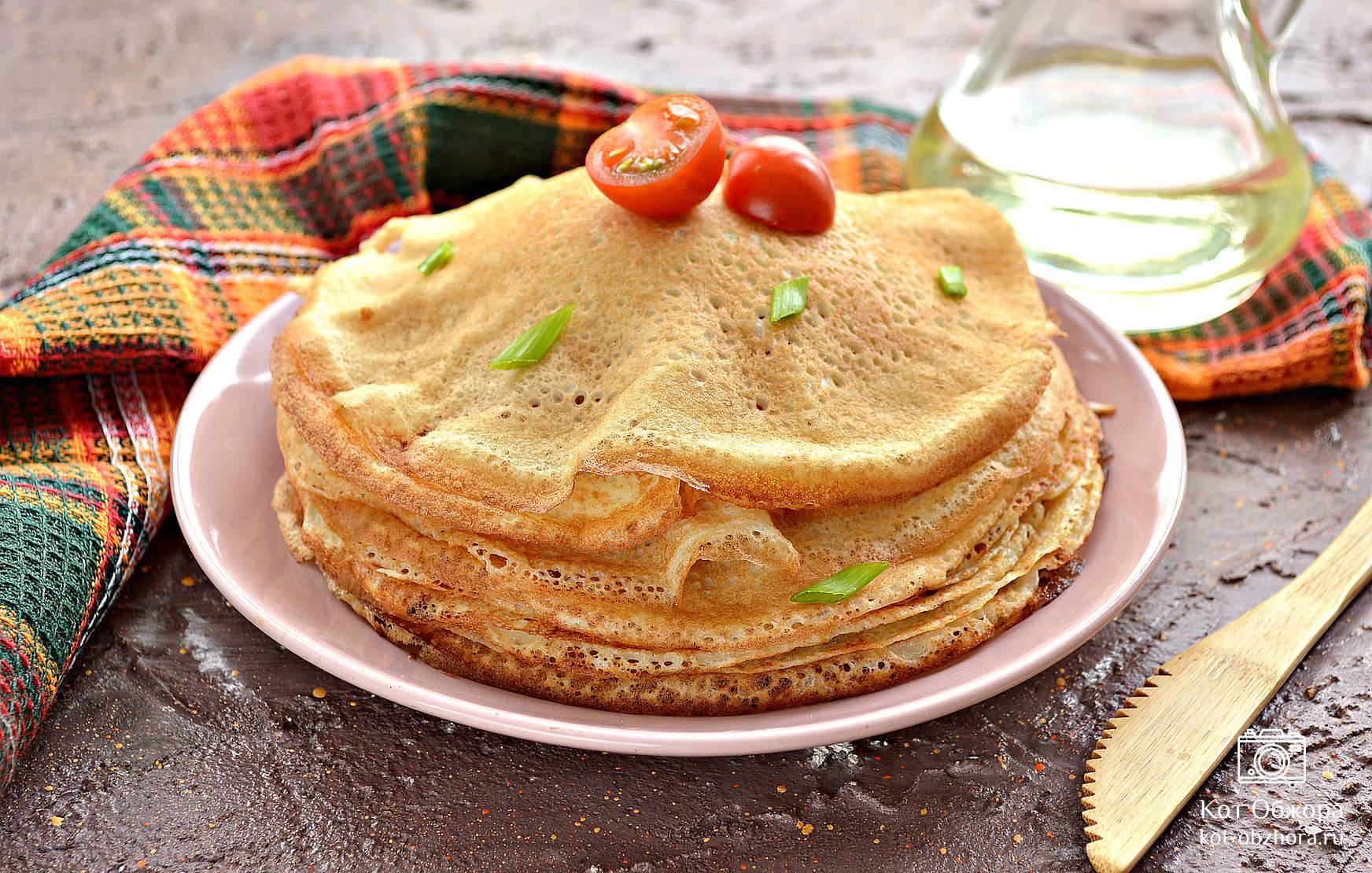 Пышные блины на кефире на масленицу: 7 вкусных рецептов с припёком