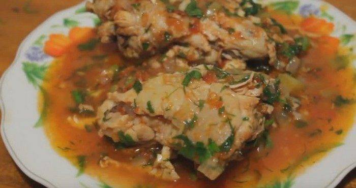 Чахохбили из курицы в мультиварке скороварке