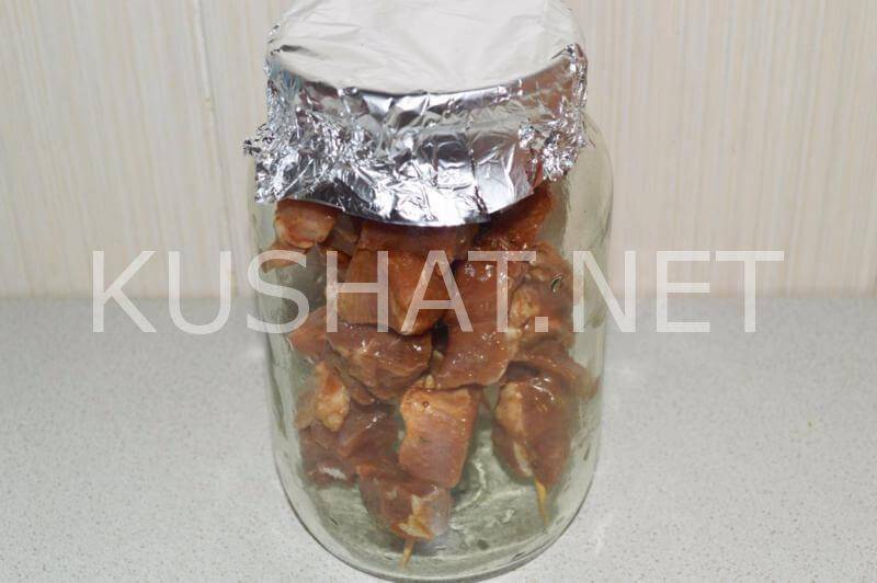 Шашлык в банке в духовке