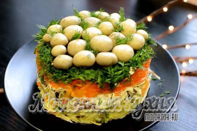 20 простых и очень вкусных салатов с шампиньонами