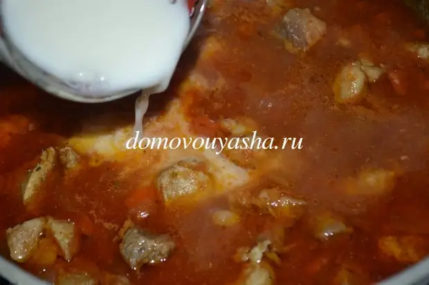 Подливка из свинины: с луком, томатом, сметаной, мукой, бефстроганов