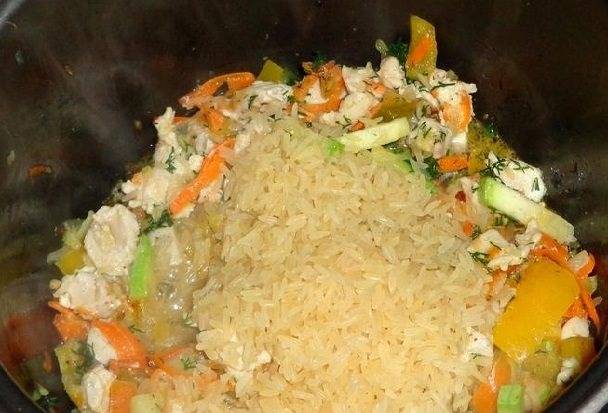 Плов с курицей в мультиварке пошаговый рецепт с фото