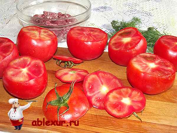 Фаршированные помидоры в духовке с мясным фаршем