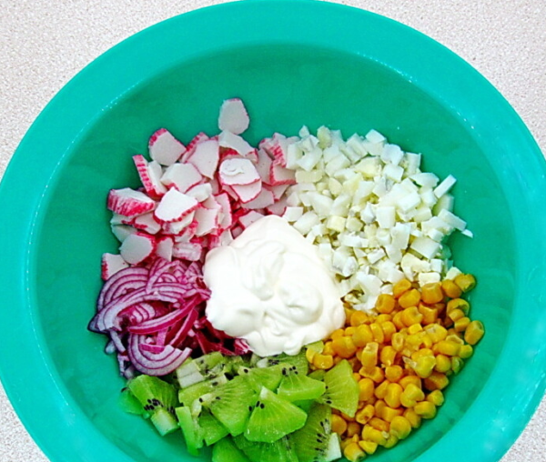 Салат с крабовым мясом