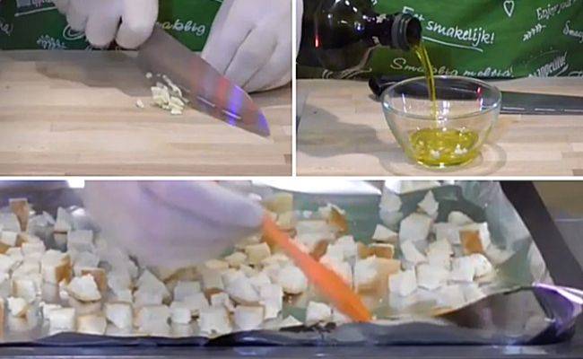 Классический салат цезарь с креветками