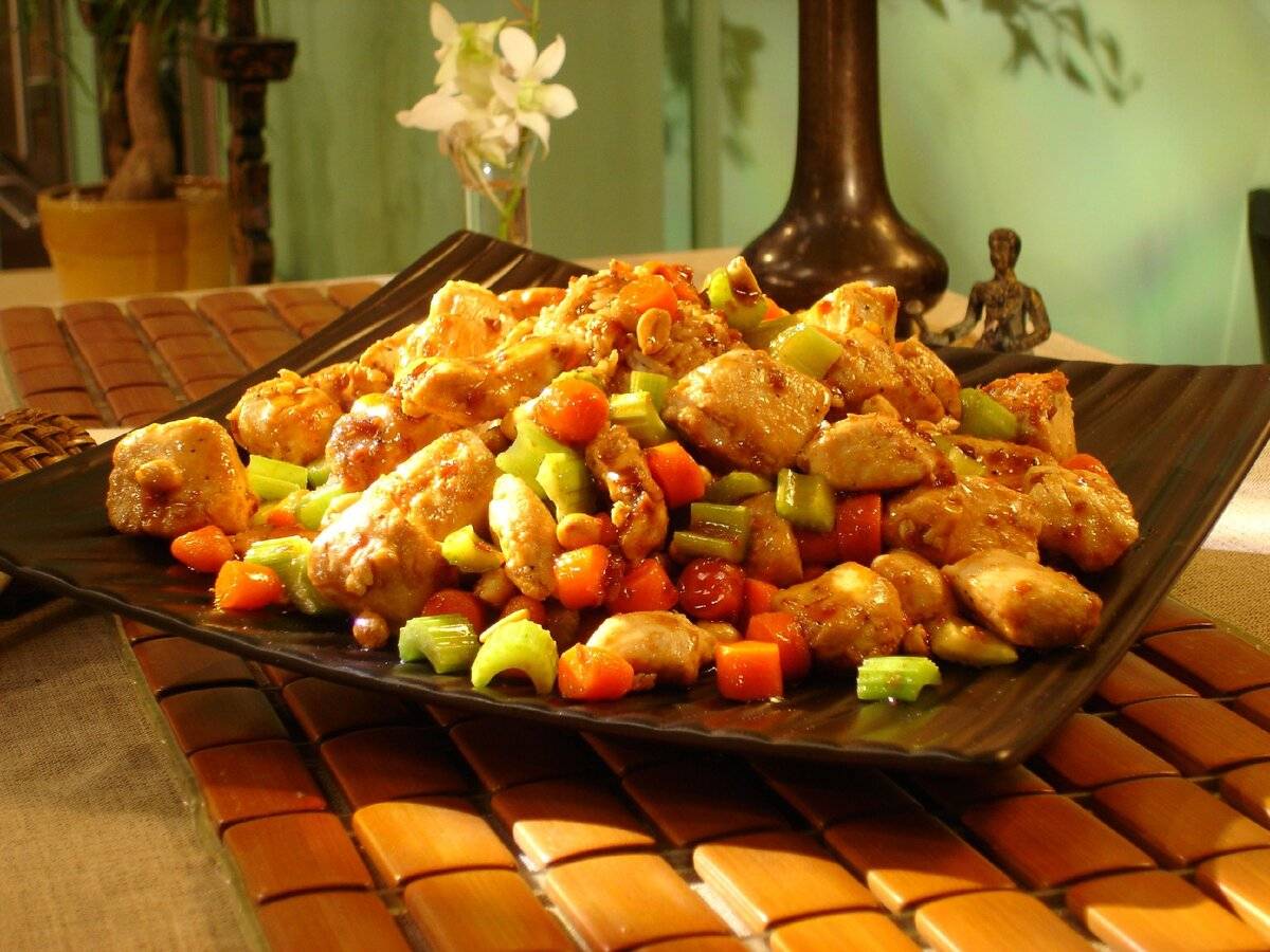 Бархатная курица по-китайски пошаговый рецепт с фото