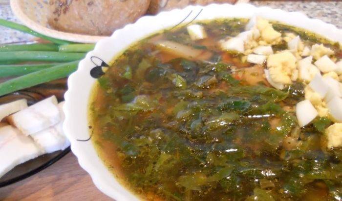 Бульон с яйцом