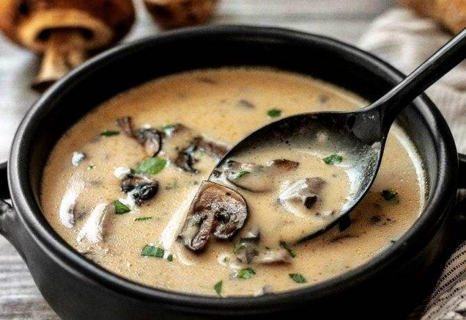 Рецепты супов с консервированными шампиньонами