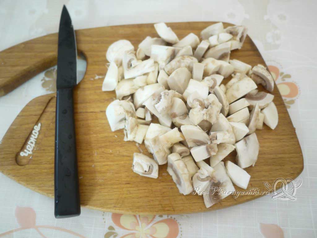 Салат с фасолью и грибами