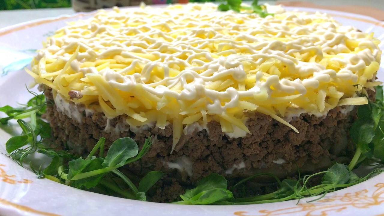 Салат с говяжьей печенью: рецепты с фото пошагово