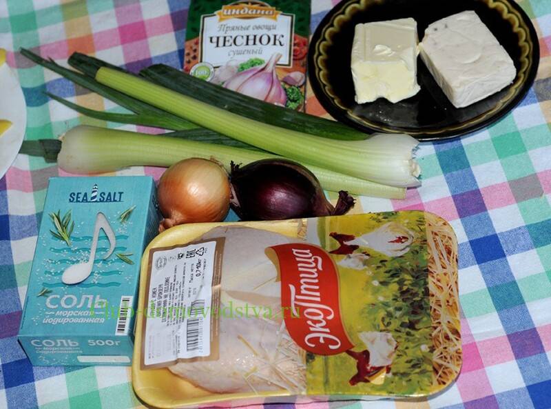 Вкусный сырный суп из плавленых сырков и курицы