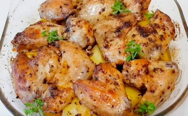 Курица с картошкой в духовке