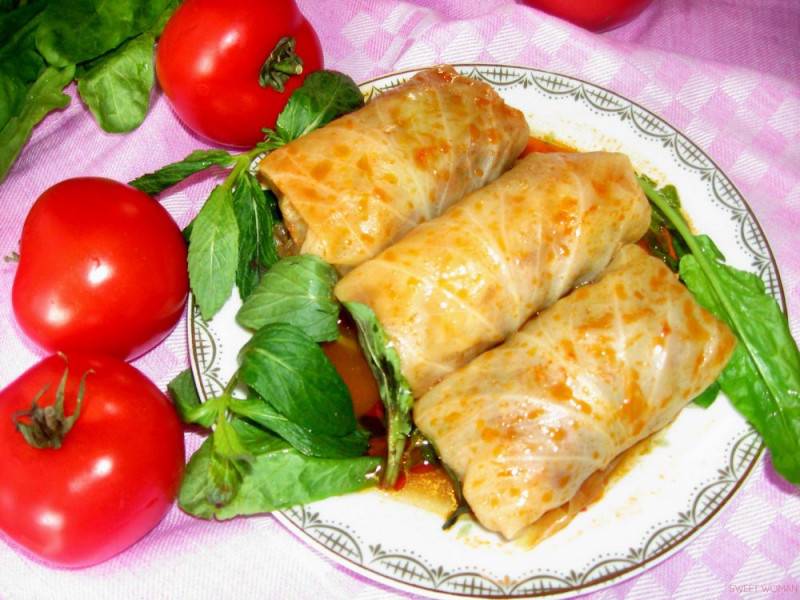 Голубцы с мясом и рисом