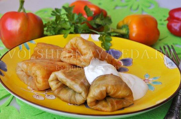 Голубцы из свежей капусты и куриного фарша