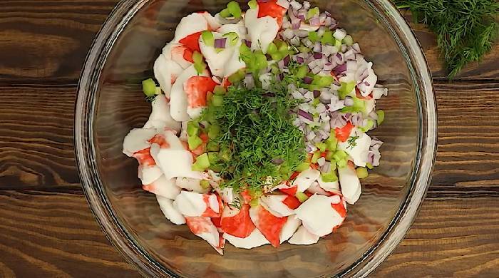Салат с крабовым мясом