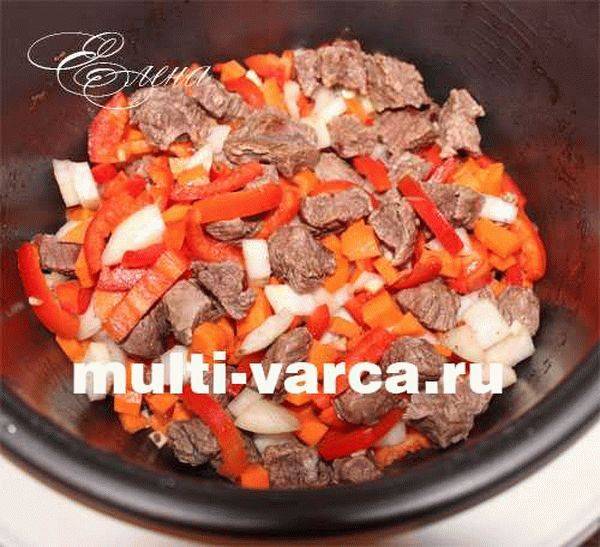 Овощное рагу со свининой в мультиварке с незабываемым вкусом!