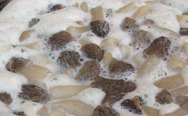 Макароны с мясом и грибами