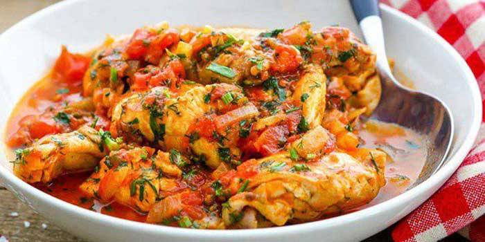 Чахохбили из курицы в мультиварке скороварке