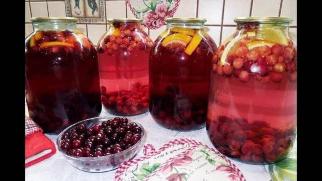 Как и сколько варить компот из вишни
