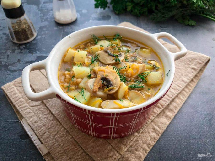 Грибной суп - самые вкусные рецепты с мясом, пошагово с фото