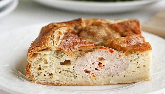Пошаговый рецепт пирога из слоеного теста с мясом