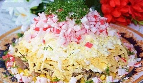 Салат с крабовым мясом