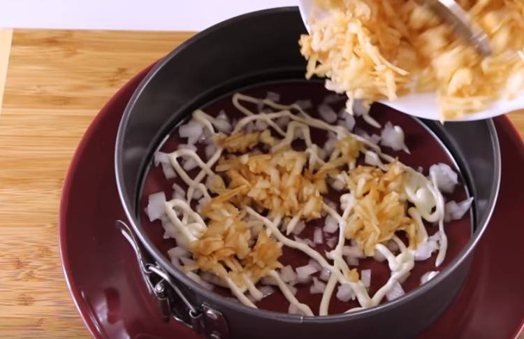 Французский салатик с курицей