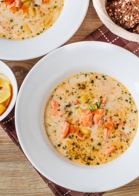 Сливочный суп с курицей