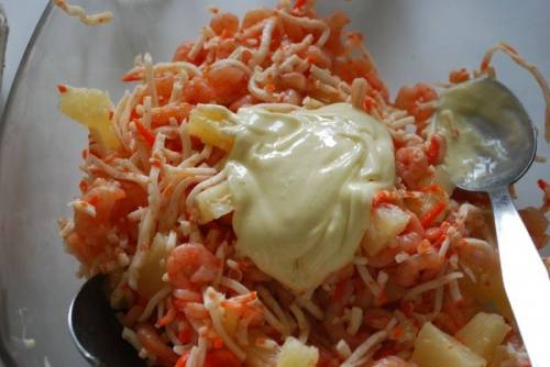 Вкуснейшие салаты с креветками и ананасом