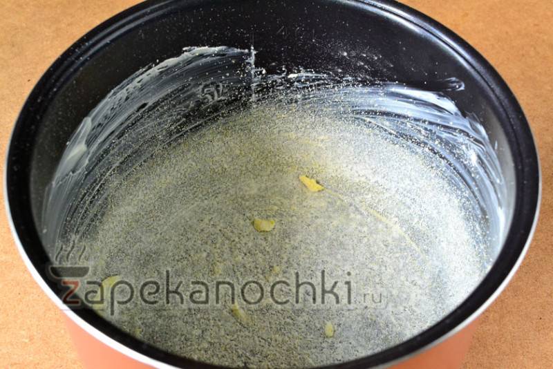 Рисовая запеканка с яблоками в мультиварке