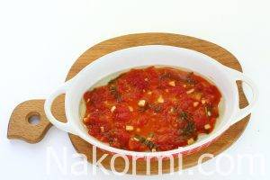 Баклажаны в духовке с помидорами и сыром