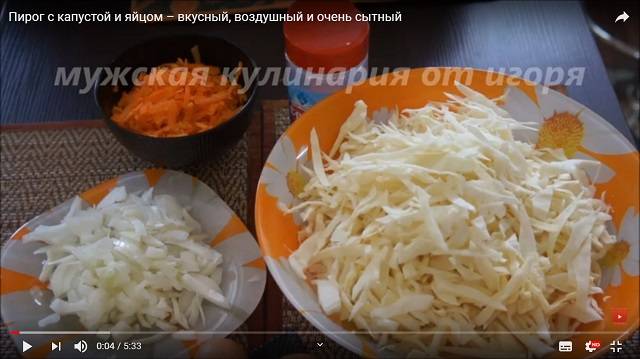 Заливной пирог с капустой на кефире в духовке
