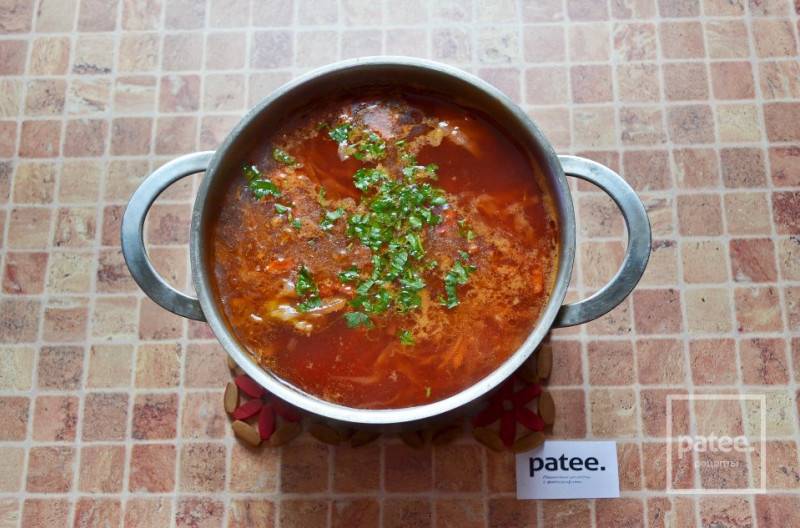 Борщ с фасолью