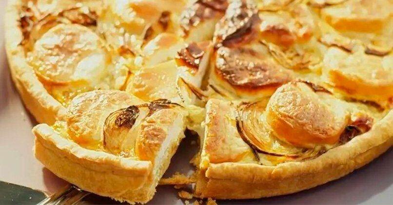 Киш с курицей, грибами и брокколи