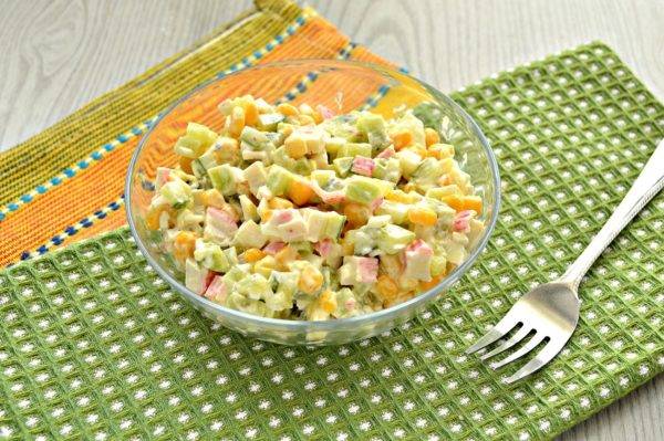 Салат с крабовым мясом