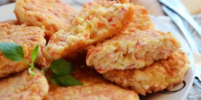 Котлеты из крабовых палочек
