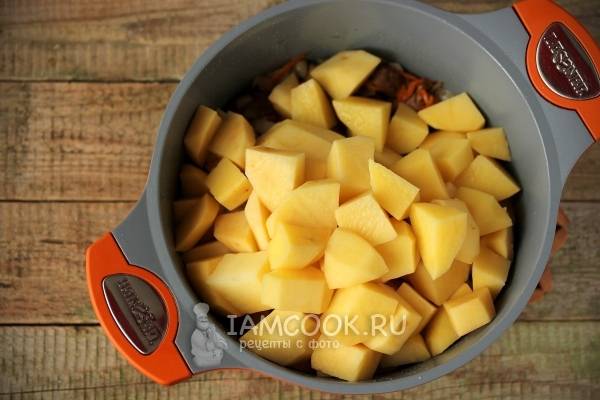 Куриные сердечки с картошкой