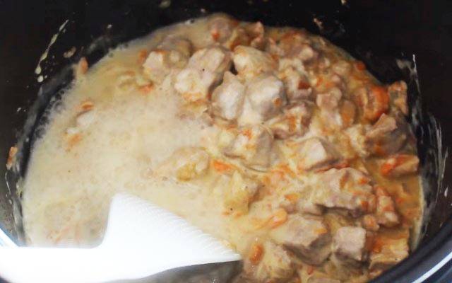 Подливка из свинины: с луком, томатом, сметаной, мукой, бефстроганов