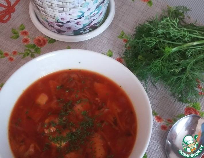 Борщ с курицей