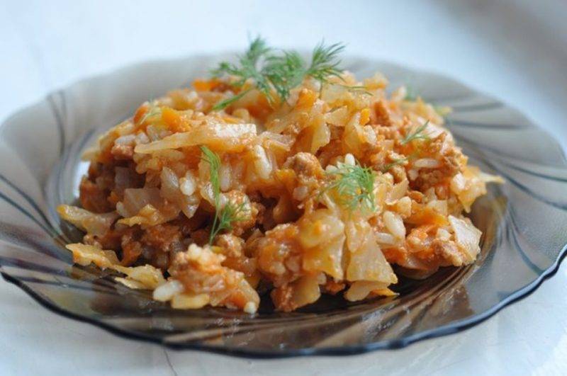 Плов с фаршем в мультиварке
