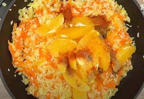 Курица запеченная с апельсинами в духовке