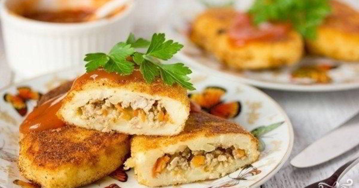 Зразы картофельные с фаршем — рецепты приготовления