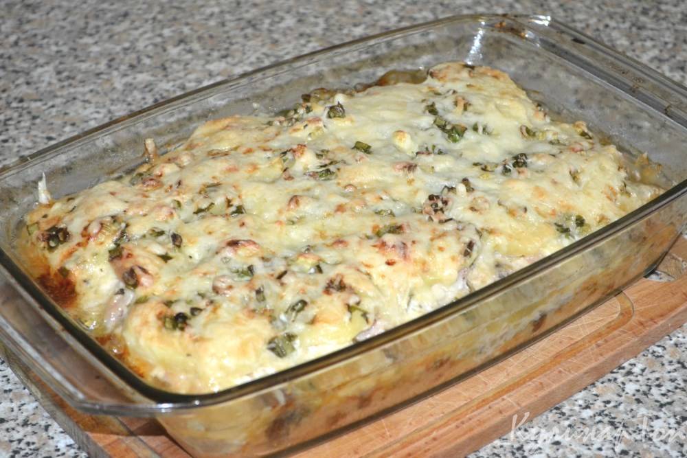 Картофельная запеканка с грибами - 7 пошаговых фото в рецепте