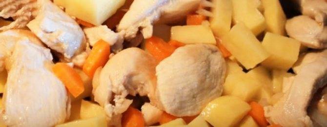 Овощное рагу с курицей