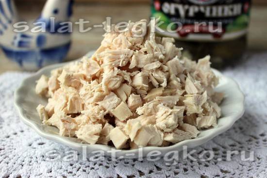 Салат ночь с курицей