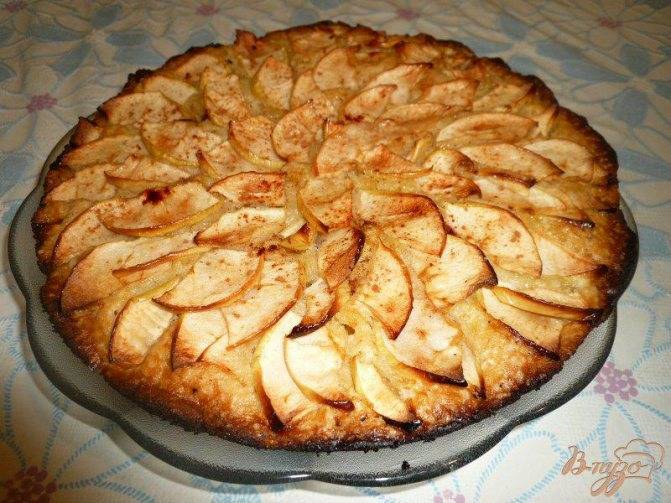 Пирог «шарлотка» с яблоками и бананом