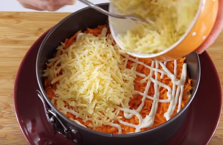 Французский салатик с курицей