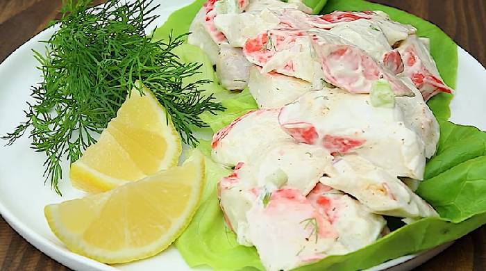 Салат с крабовым мясом