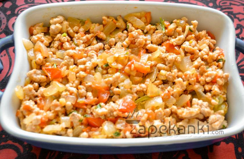 Запеканка из баклажанов с мясом в духовке