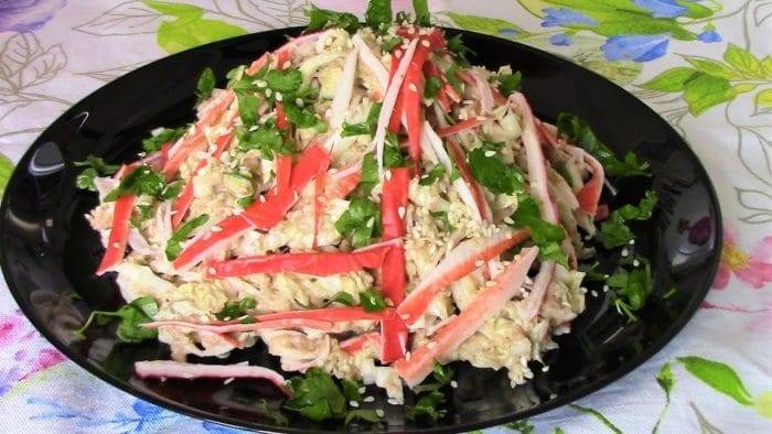 Салат с крабовым мясом